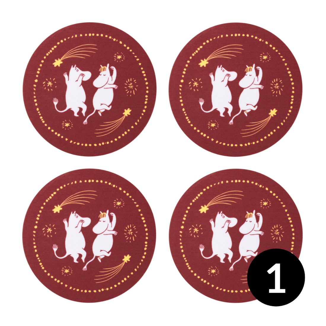 Moomin Festive Moments 4-pc Coaster Set