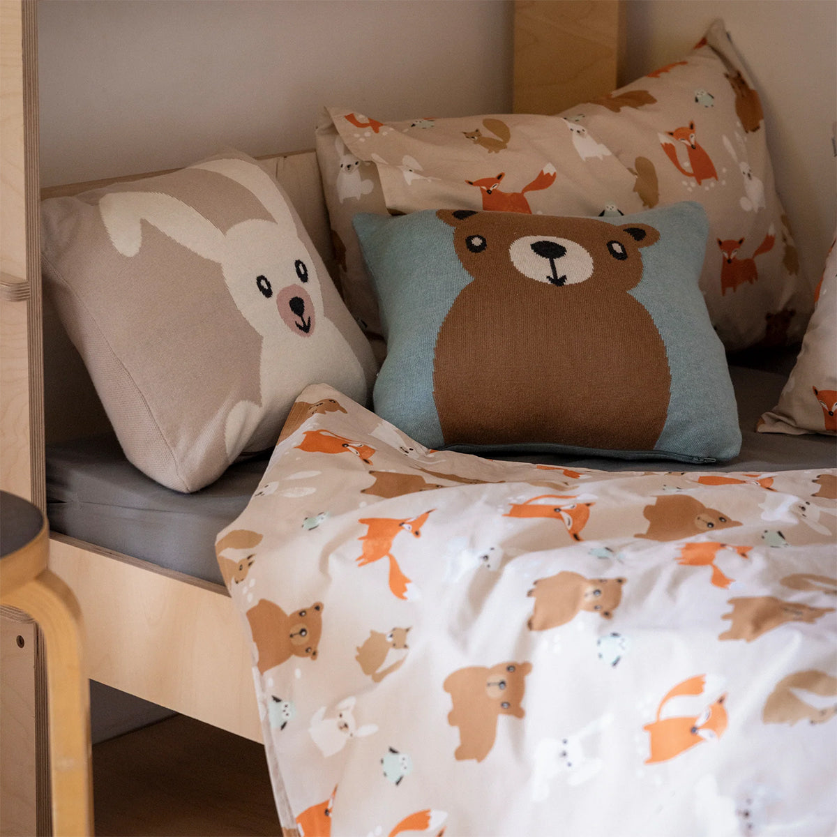 Pentik Halipupu Light Brown / White Children's Throw Pillow