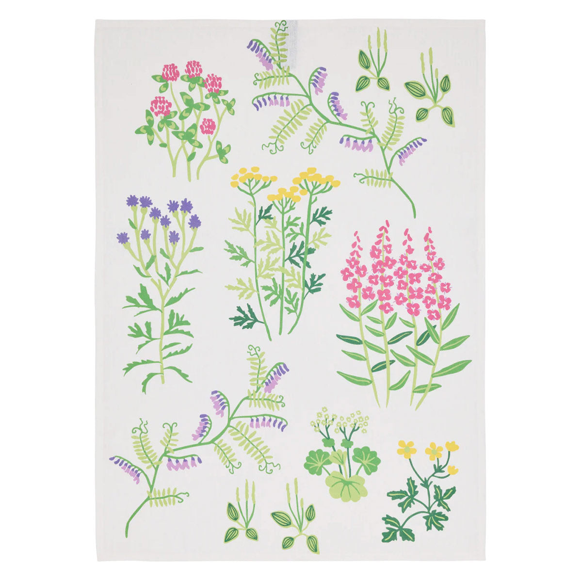 Finlayson Joutomaa Off White / Green / Purple Tea Towel