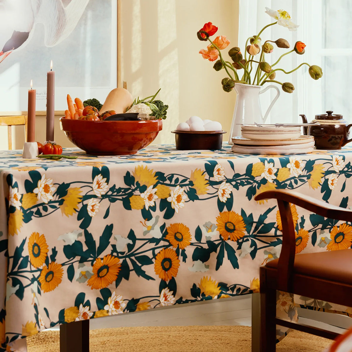 Finlayson Kaksin Beige / Orange Tablecloth