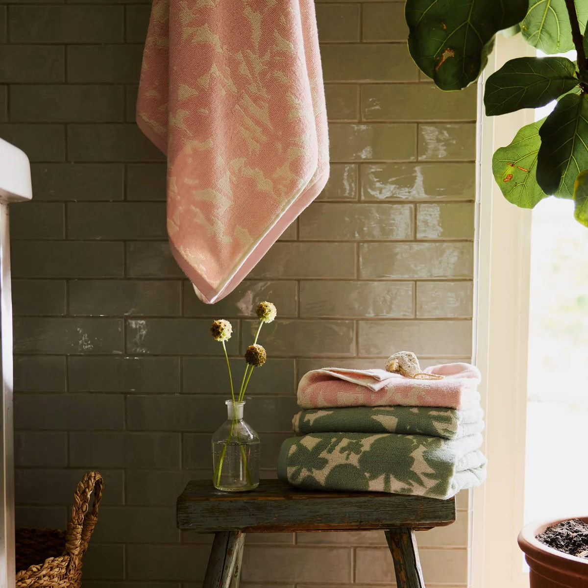 Finlayson Katveessa Sage / Off White Hand Towel