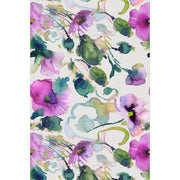 Pentik Kukkapelto Green / Purple / Multi Cotton Fabric
