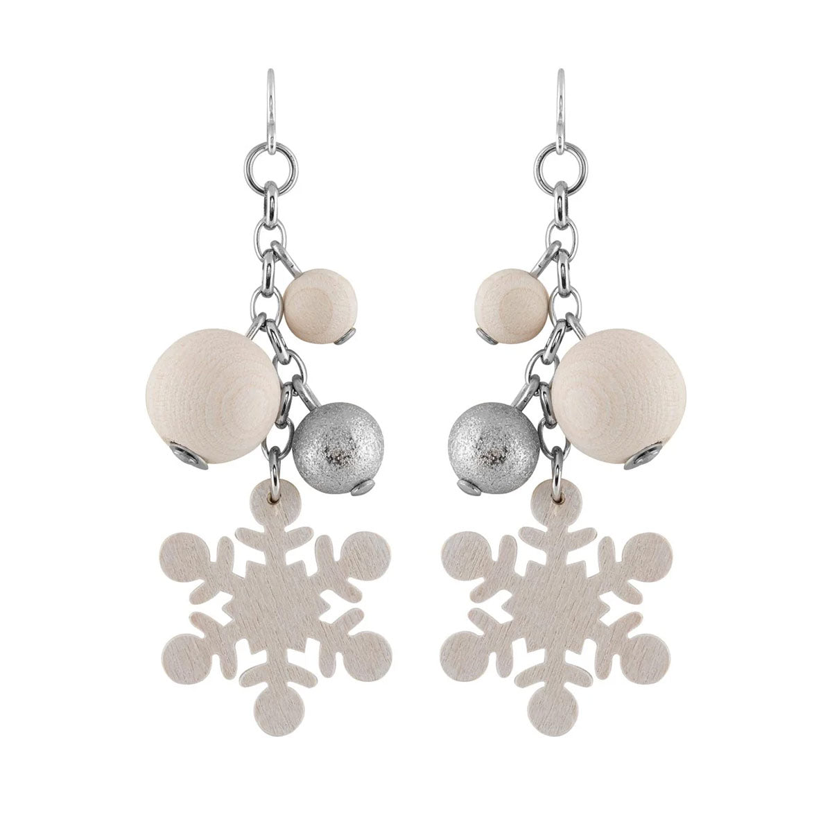aarikka Lumisade Ivory / Silver Earrings