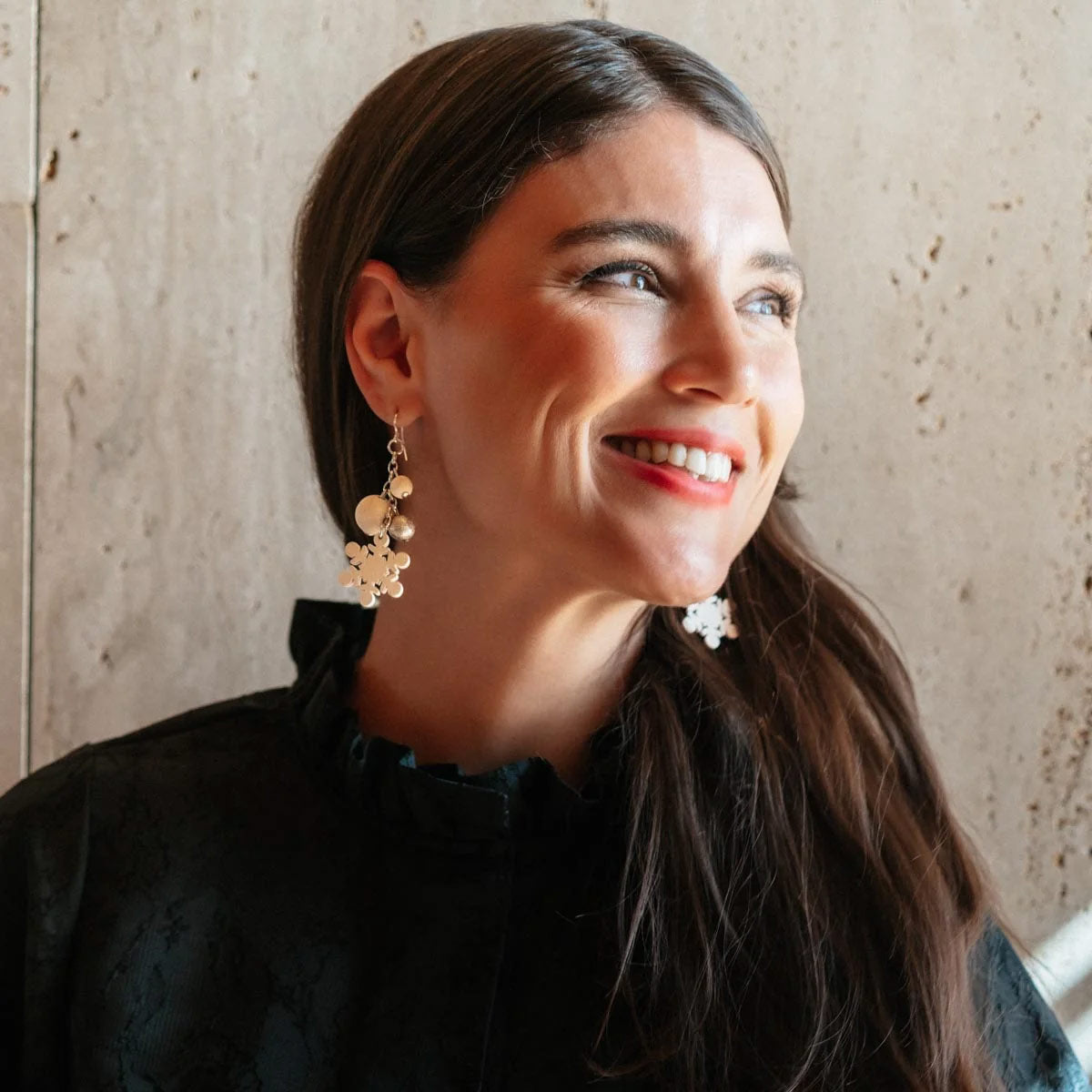 aarikka Lumisade Ivory / Silver Earrings