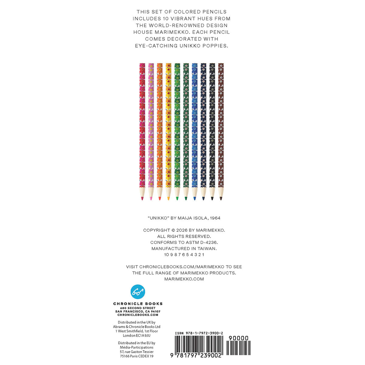 Marimekko Unikko Colored Pencils (Set of 10)
