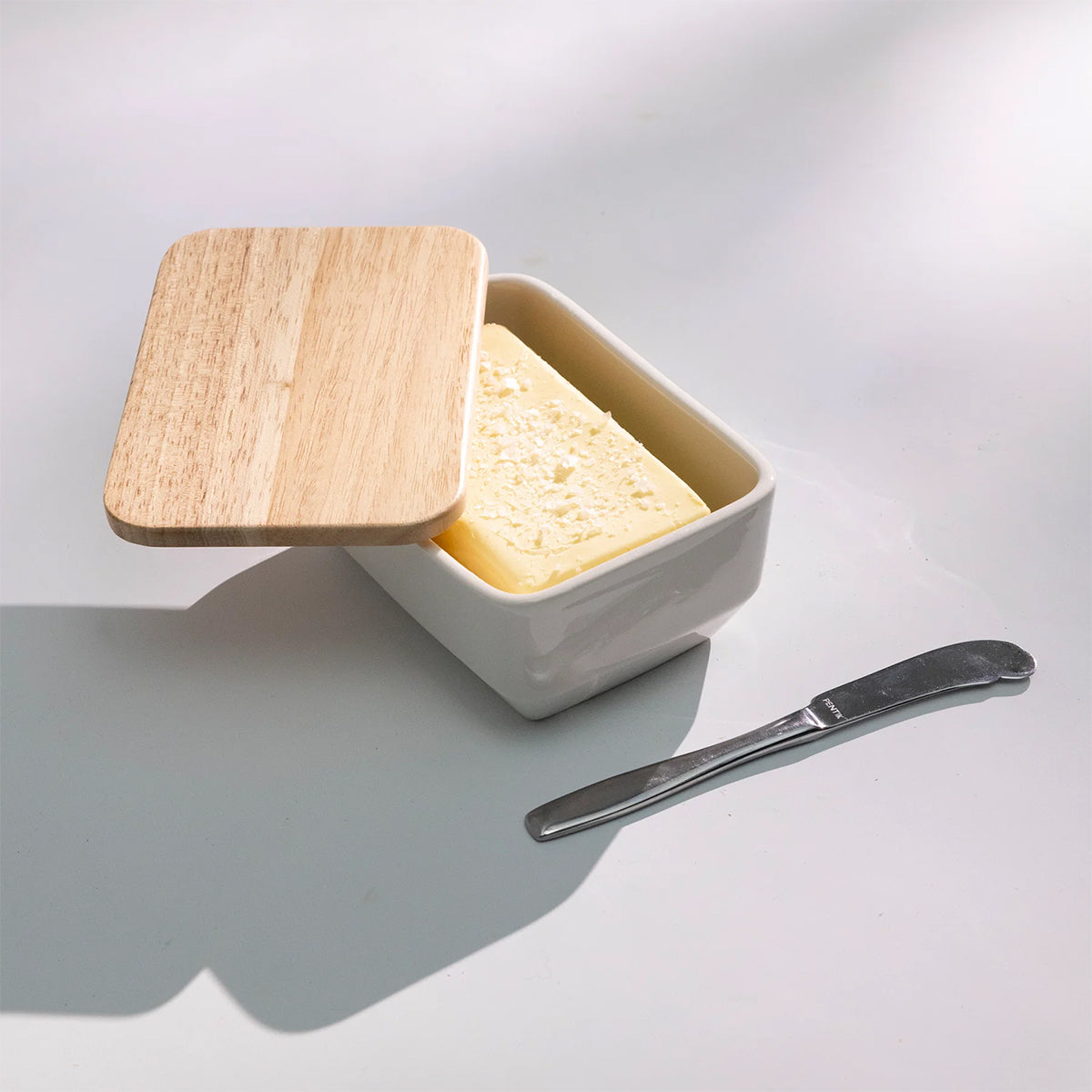 Pentik Kallio White Butter Dish w/ Lid