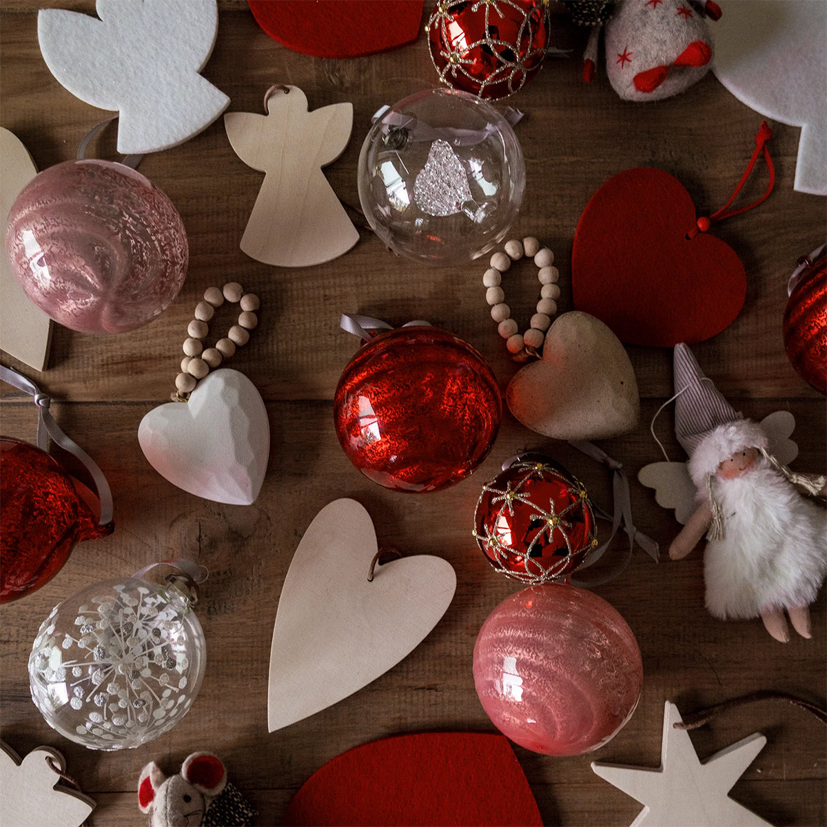 Pentik Small White Wood Heart Ornament