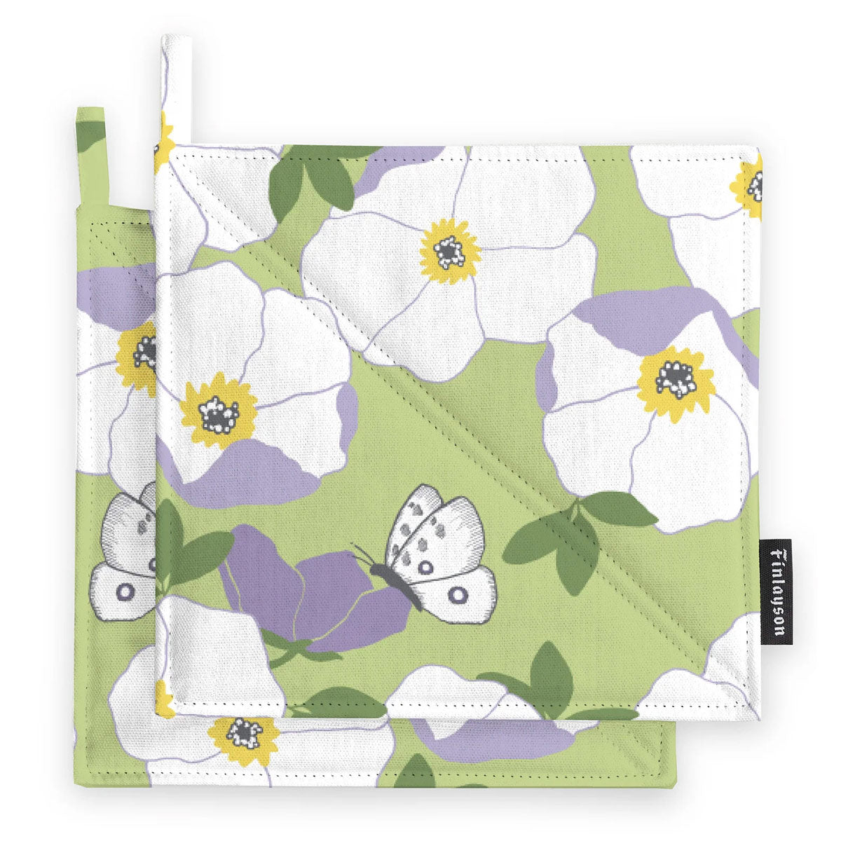 Finlayson Ruusa Light Green / White / Lilac Pot Holder
