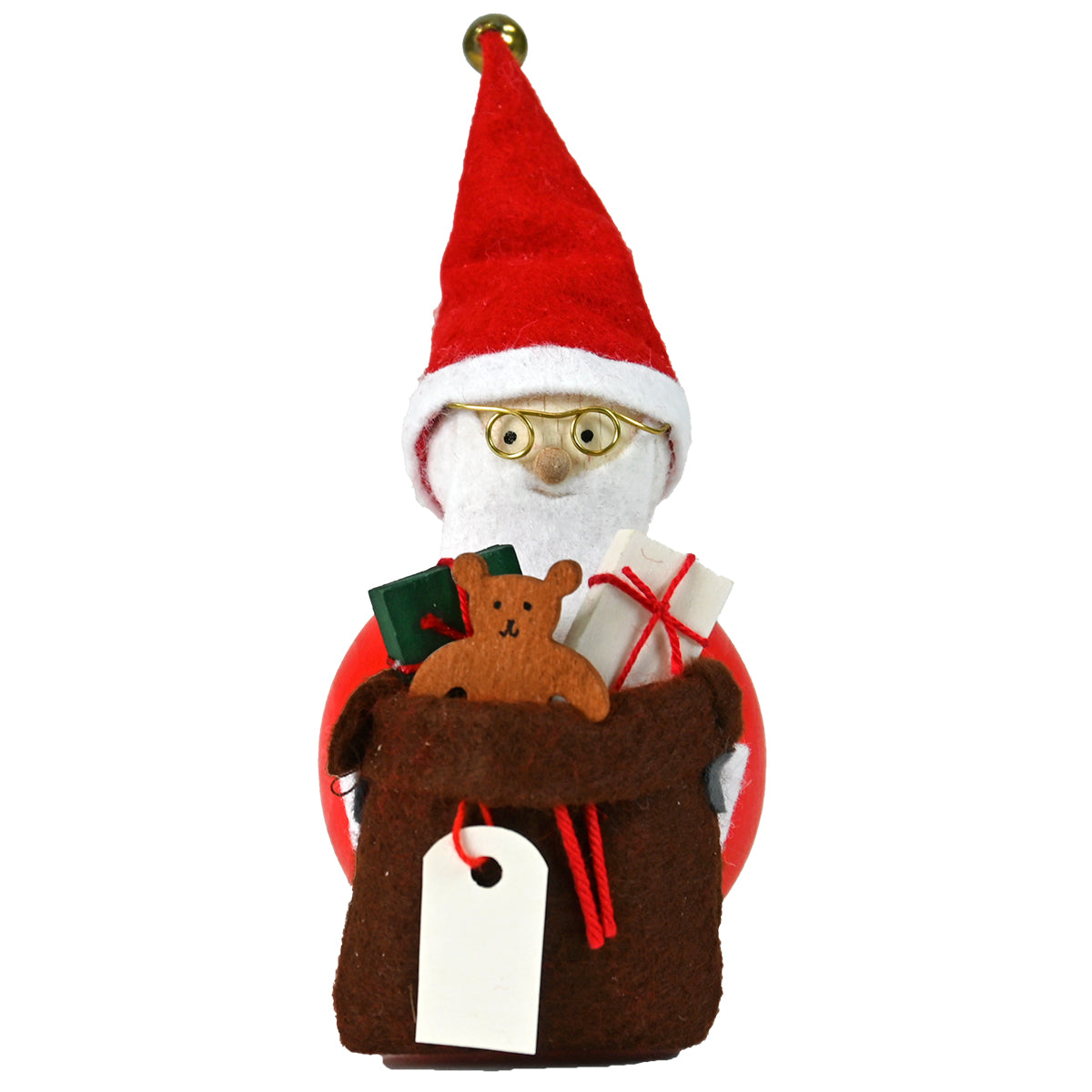 Santa Claus with Present Sack & Gift Tag Large Tonttu