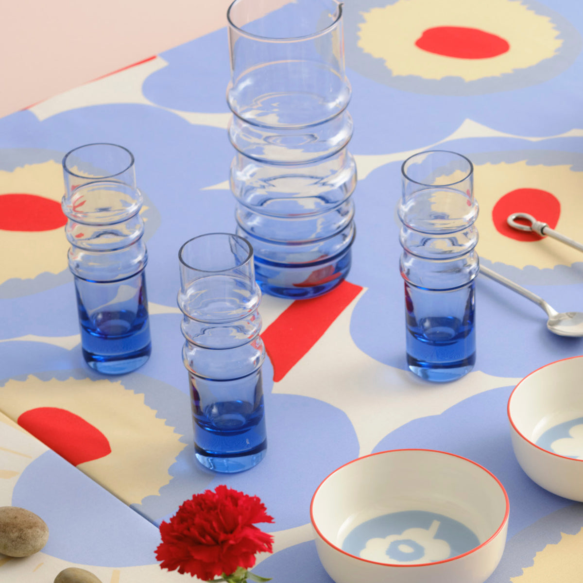 Marimekko Socks Rolled Down Lavender Glass Flute