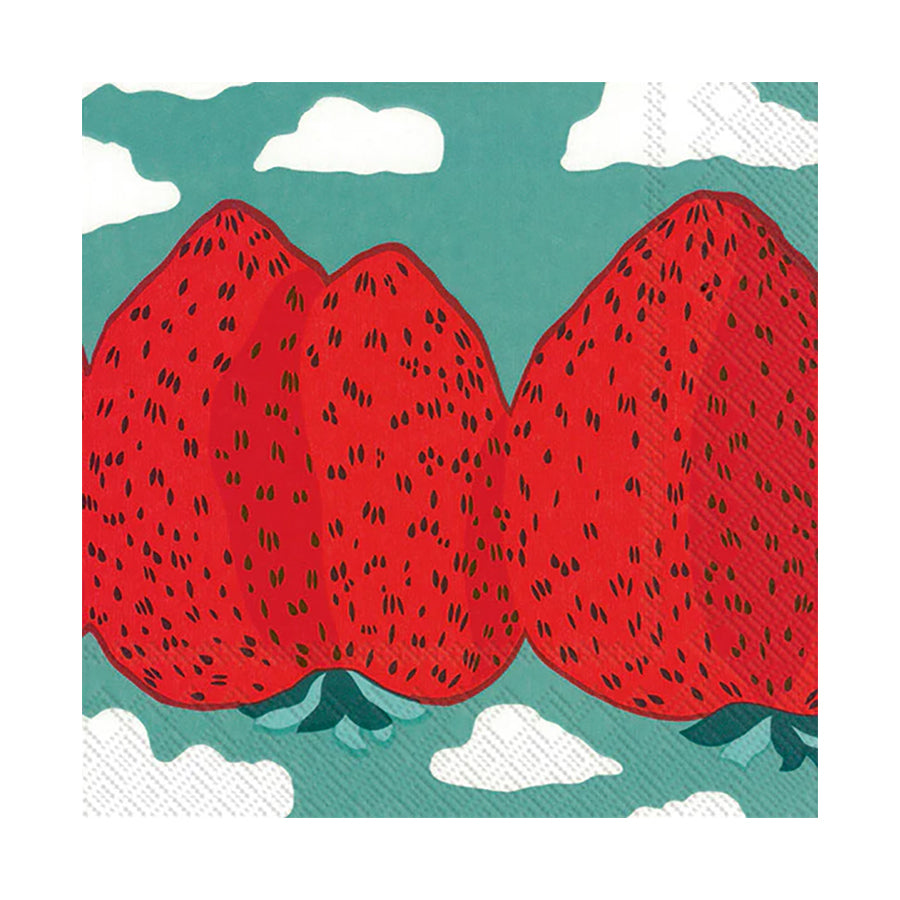 Marimekko Mansikkavuoret Red Lunch Napkins
