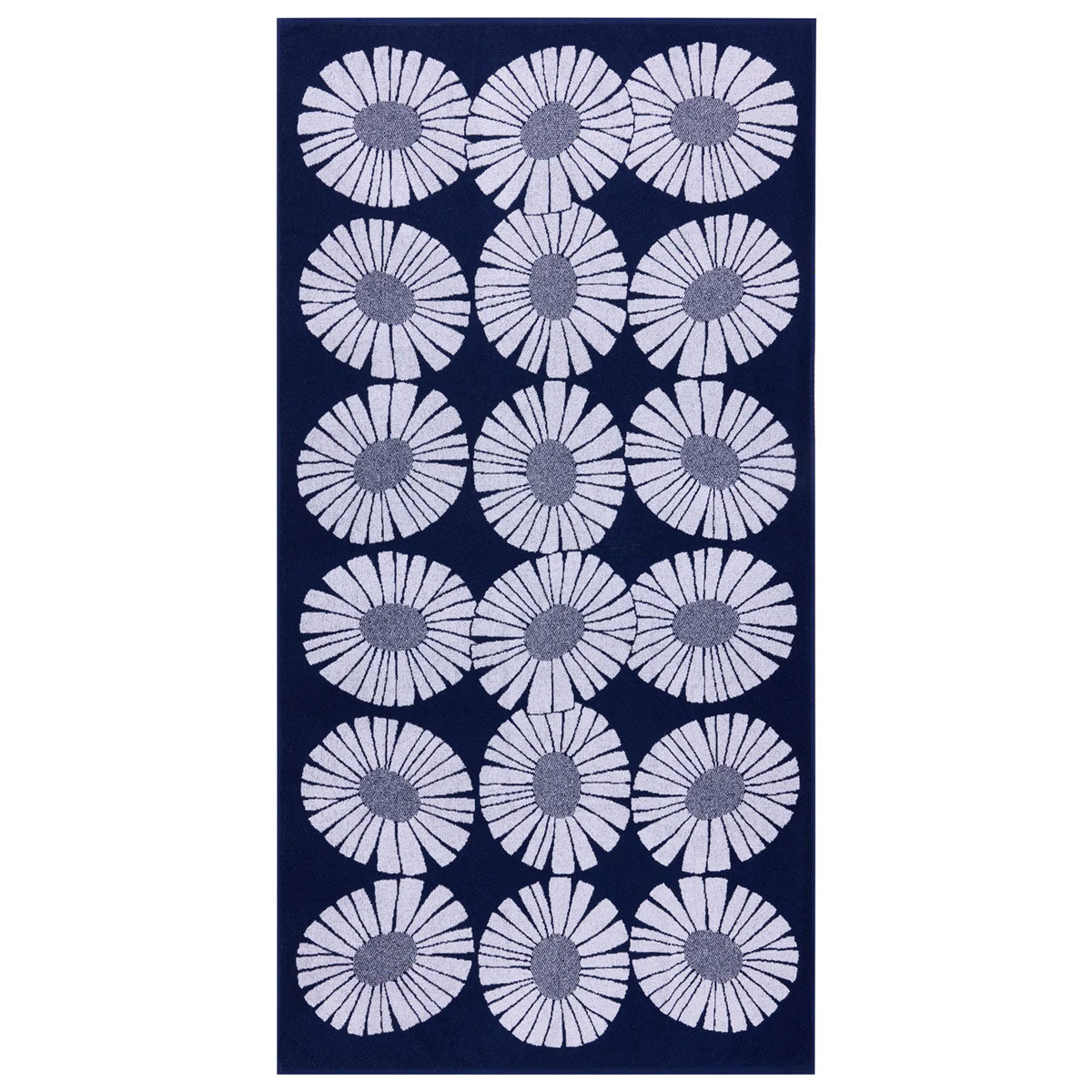 Finlayson Valo Dark Blue / White Bath Towel