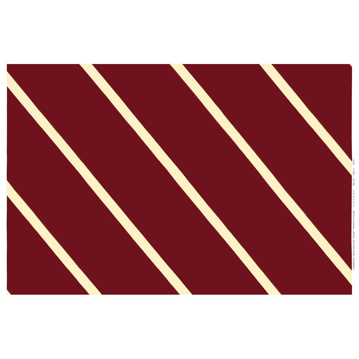Marimekko Basso Wine Red / Cream Cotton Fabric