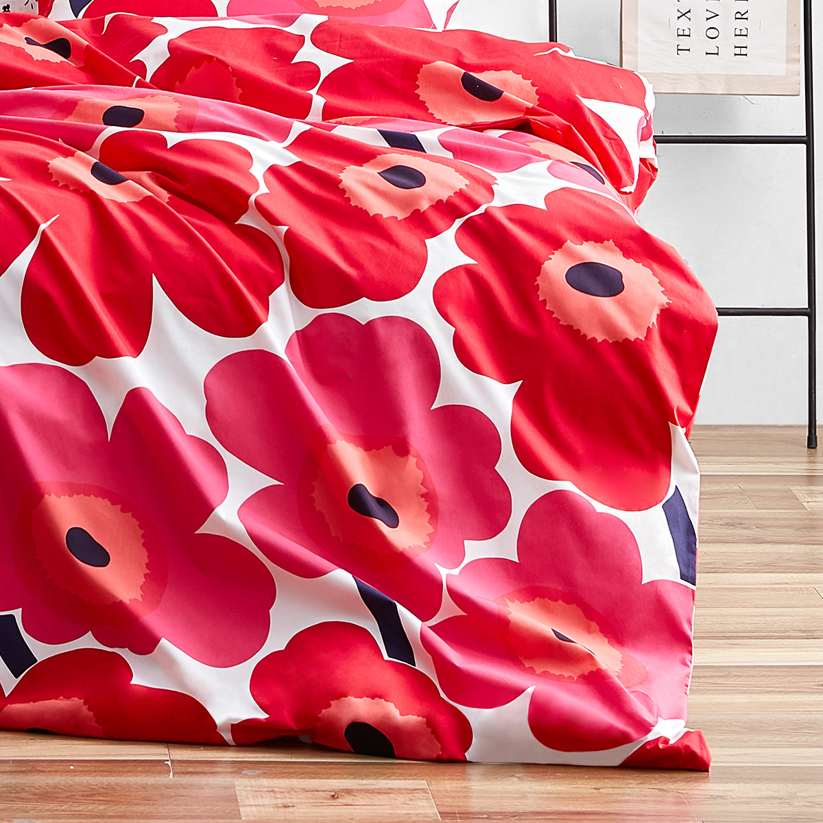 Marimekko Unikko Red King Duvet Cover Set