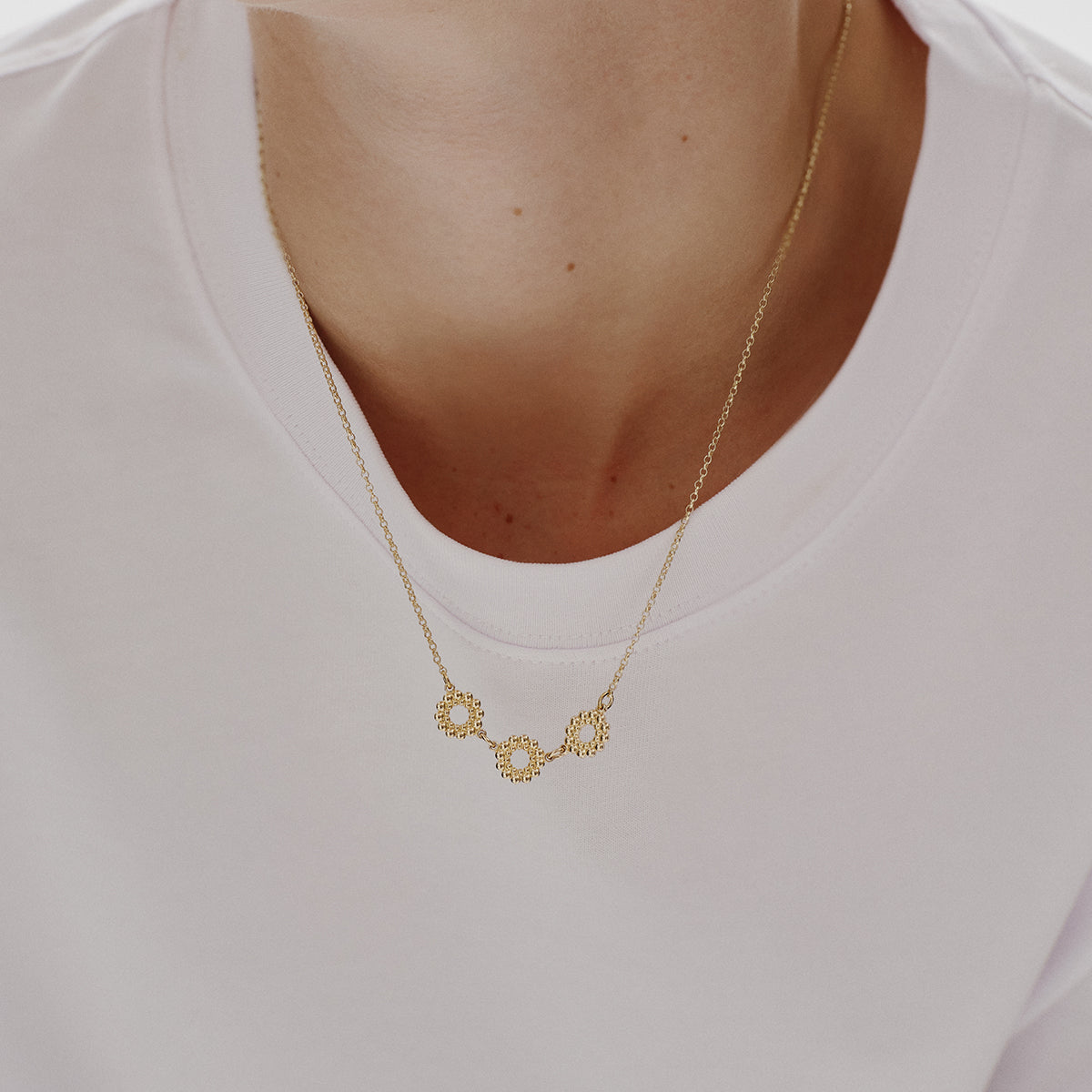 Kalevala Circle of Light Bronze Three-Part Pendant Necklace