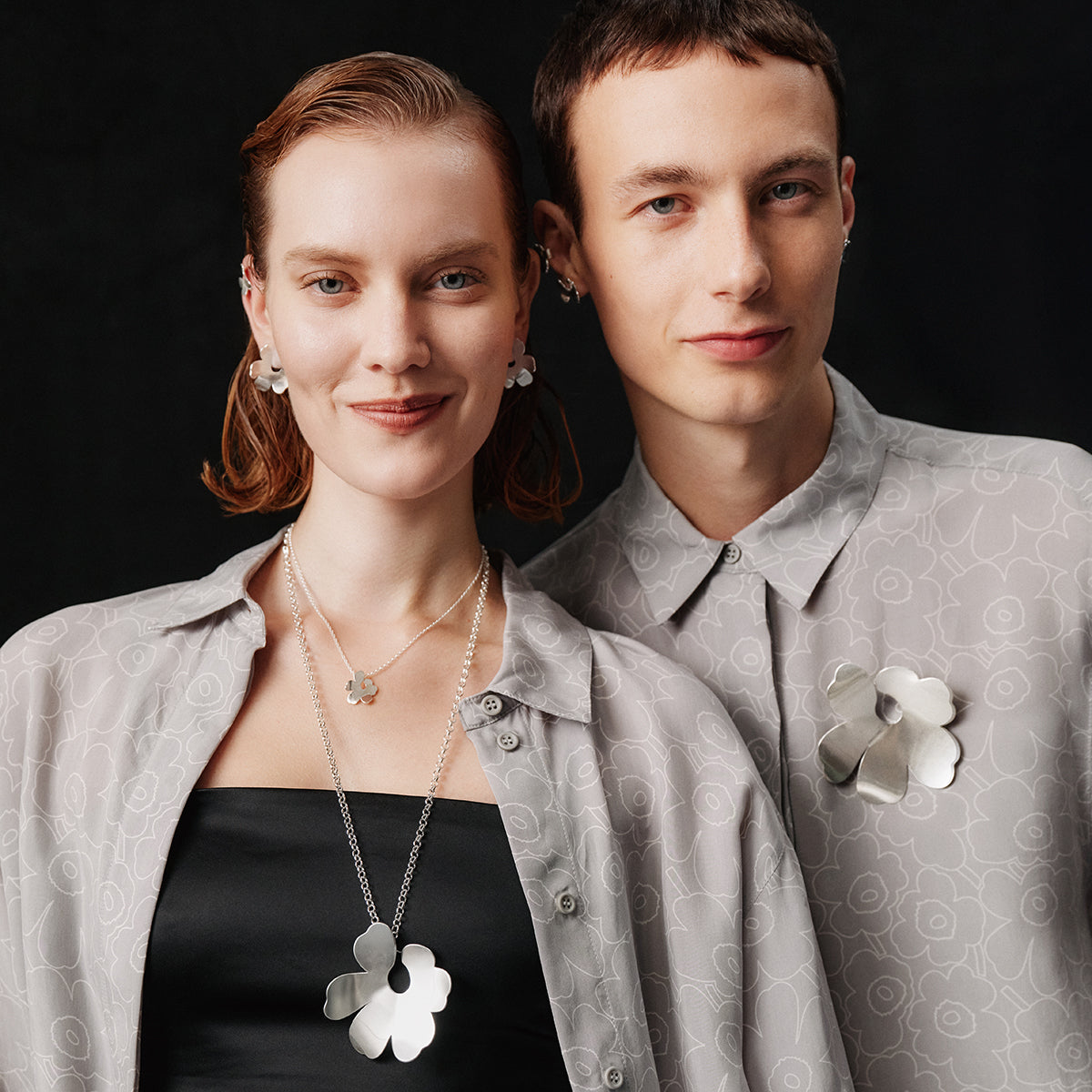 Kalevala x Marimekko Unikko Small Silver Pendant - Anniversary Edition