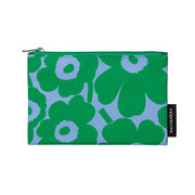 Marimekko Unikko Light Blue / Green Kaika Cosmetic Zip Pouch