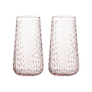 Marimekko Syksy Light Pink Glass Flutes - Set of 2