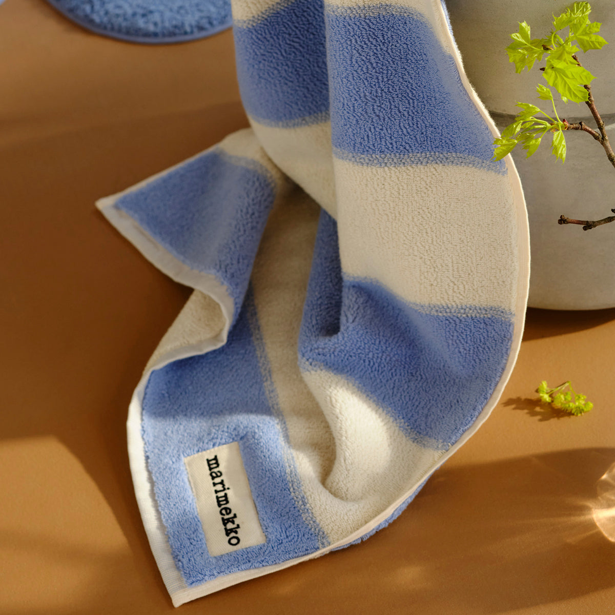 Marimekko Galleria Light Blue / Sand Large Bath Towel