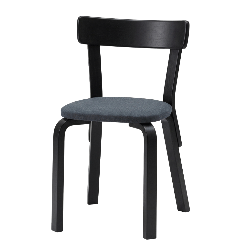 Artek Alvar Aalto Chair 69 - Upholstered Seat