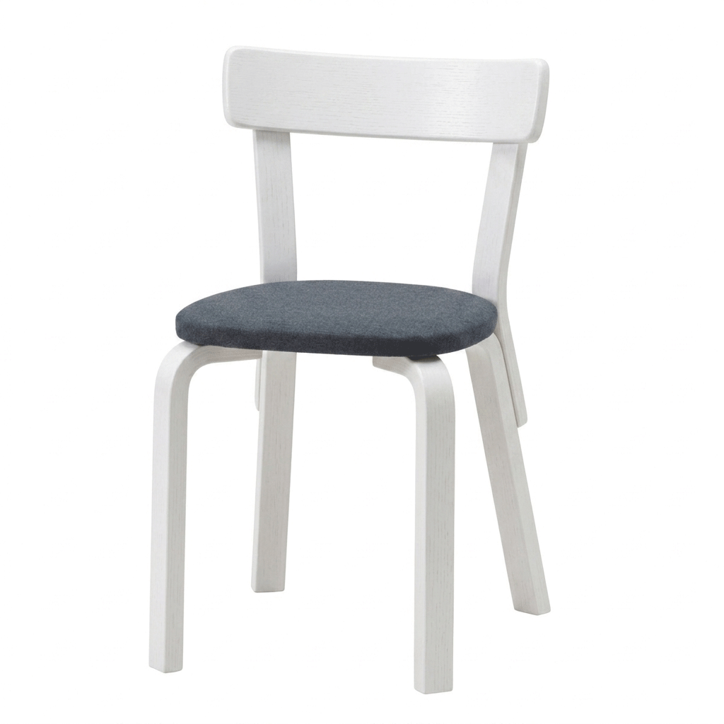 Artek Alvar Aalto Chair 69 - Upholstered Seat