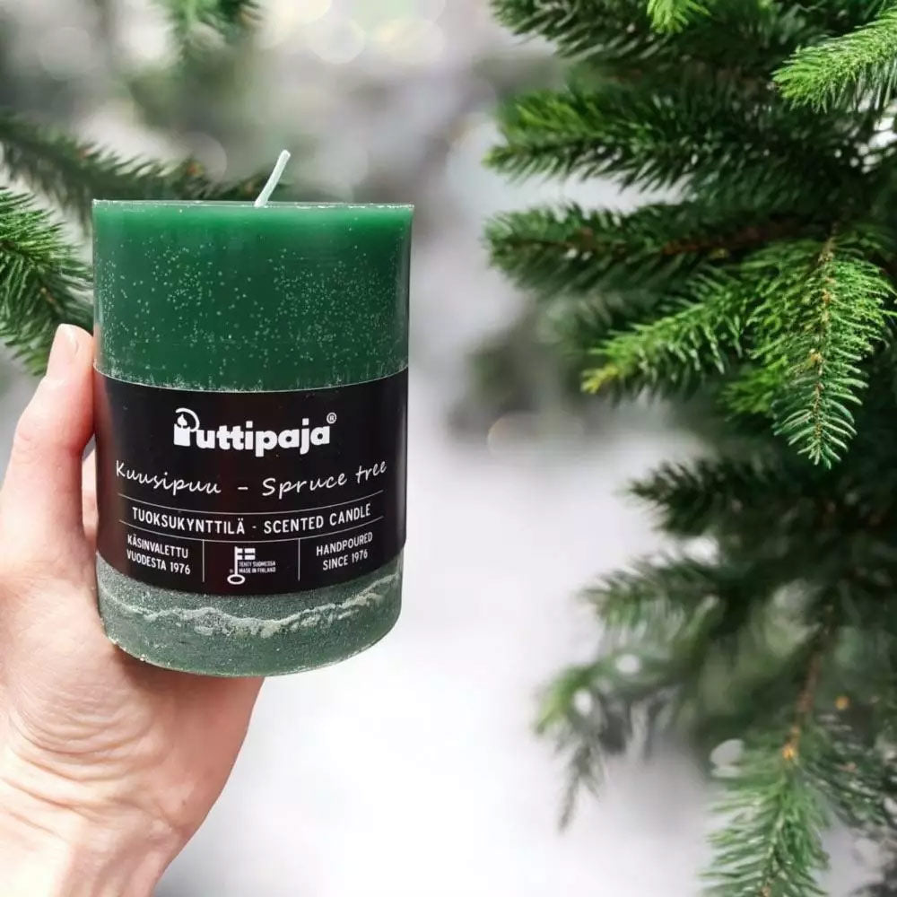 Puttipaja Spruce Tree Scented Green Candle