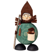 Large Forest Tonttu with Fishing Rod & Bucket