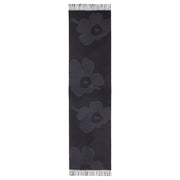 Marimekko Kirkas Juhla Unikko Black / Grey Wool Scarf