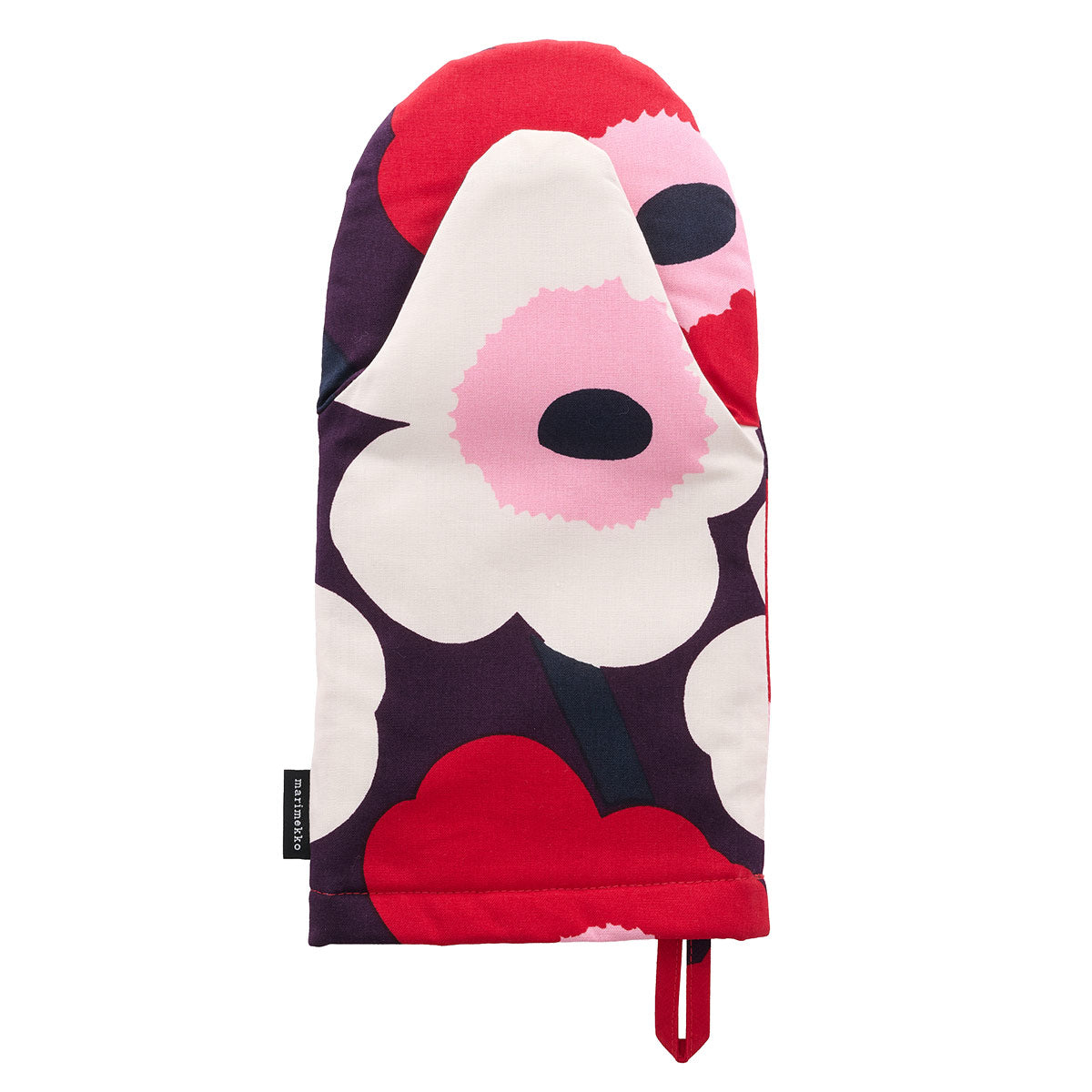 Marimekko Pieni Unikko Plum / Cranberry / Off White Oven Mitt