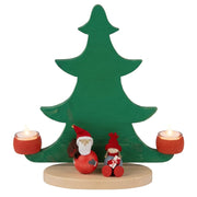Large Christmas Tree with Two Candlelights, Santa Claus & Tonttu