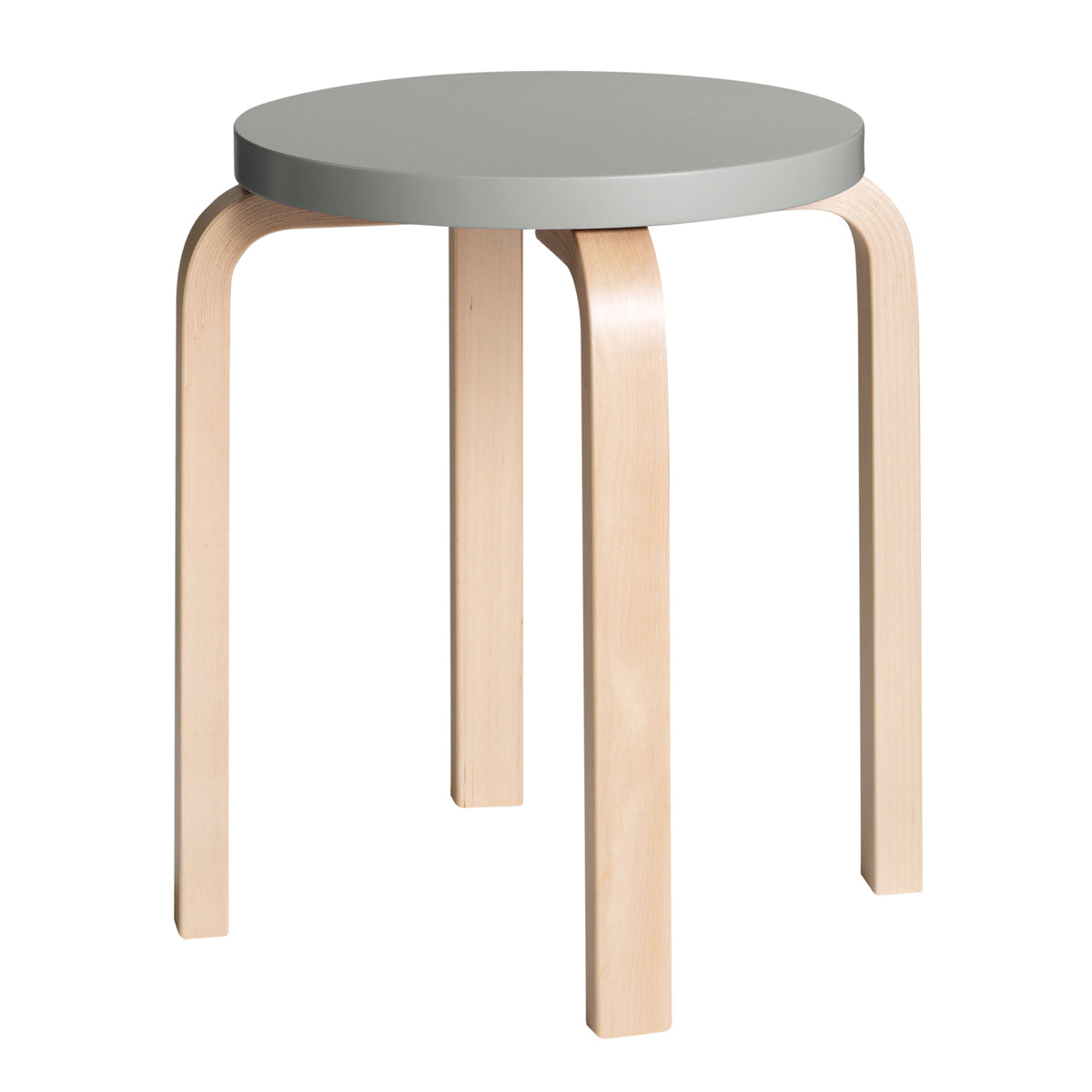Artek Alvar Aalto Anniversary Stool E60 - Four Legged Stool - Grey
