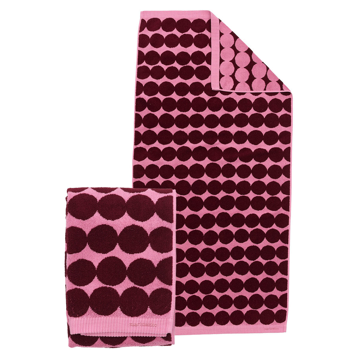 Marimekko Rasymatto Rose / Wine Red Towels