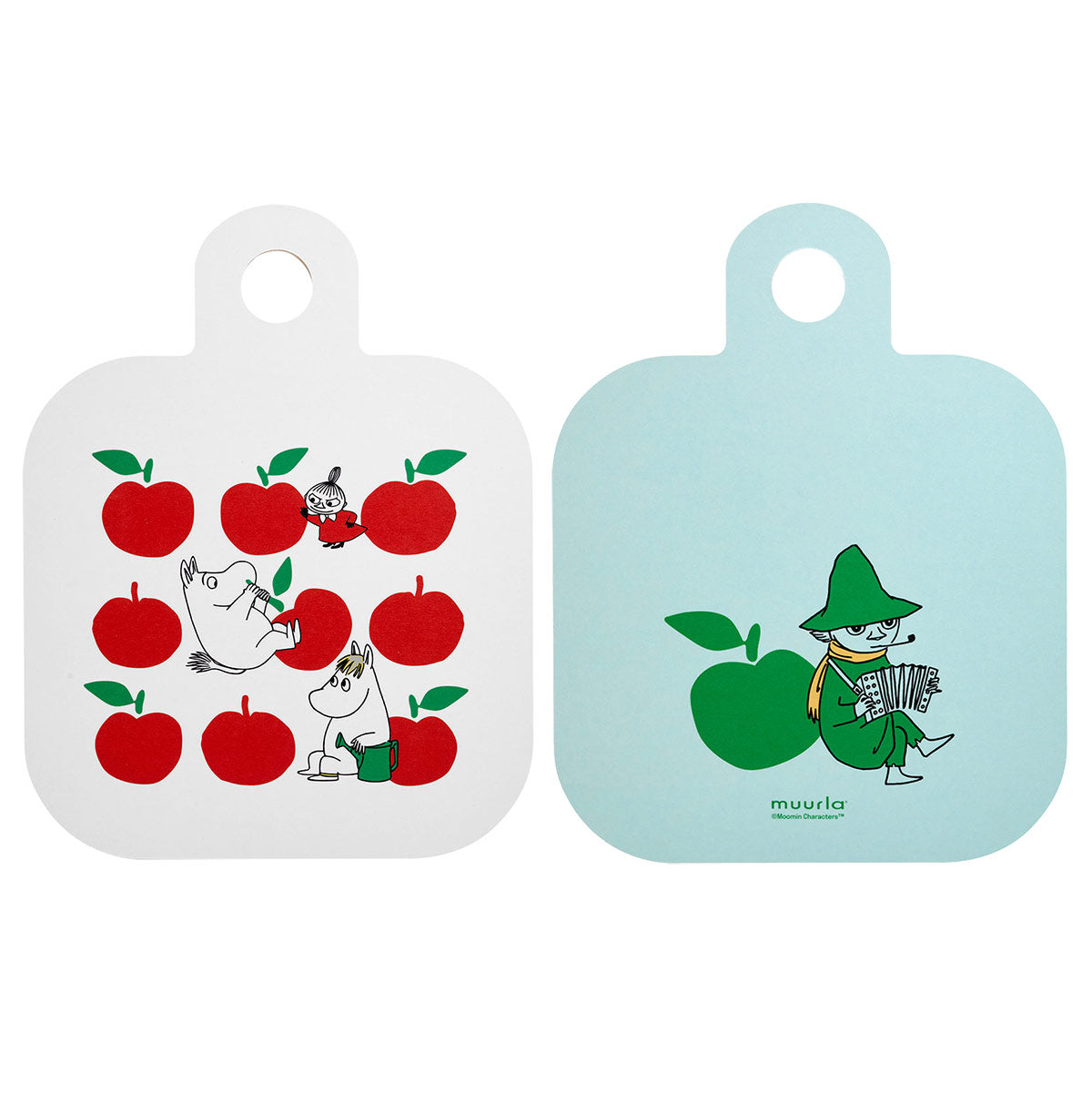 Muurla Moomin Joyful Apples Red / White / Blue Reversible Chop & Serve Board