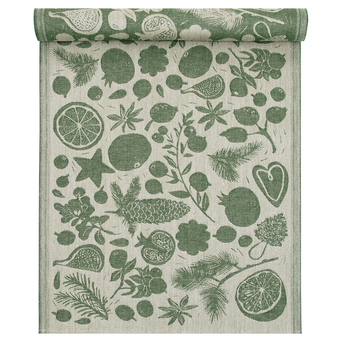 Lapuan Kankurit Talven Tuoksut Green / Beige Table Runner