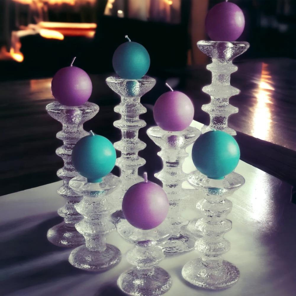 Festivo Plum Ball Candles - Set of 2