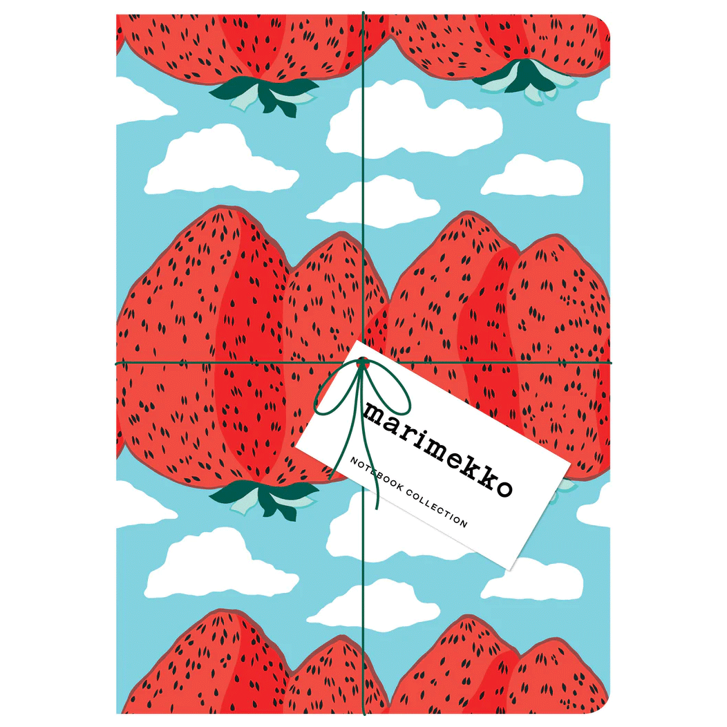 Marimekko Mansikkavuoret Red / Multi Notebooks - Set of 3