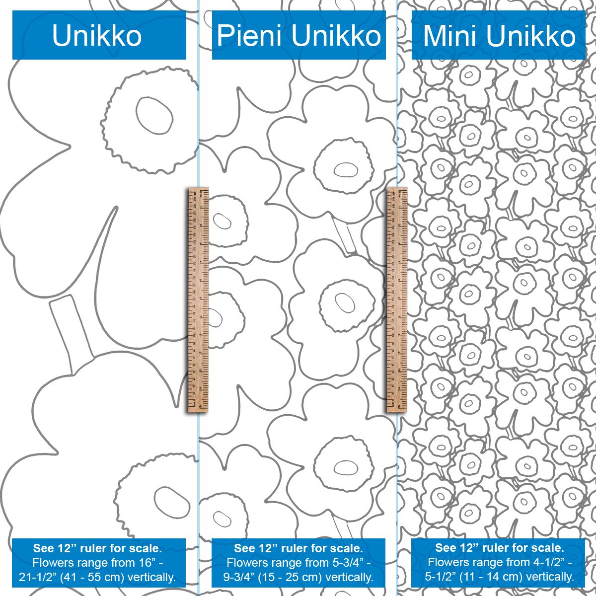 Marimekko Unikko Charcoal / Pink / Light Brown Medium Weight Cotton Fabric