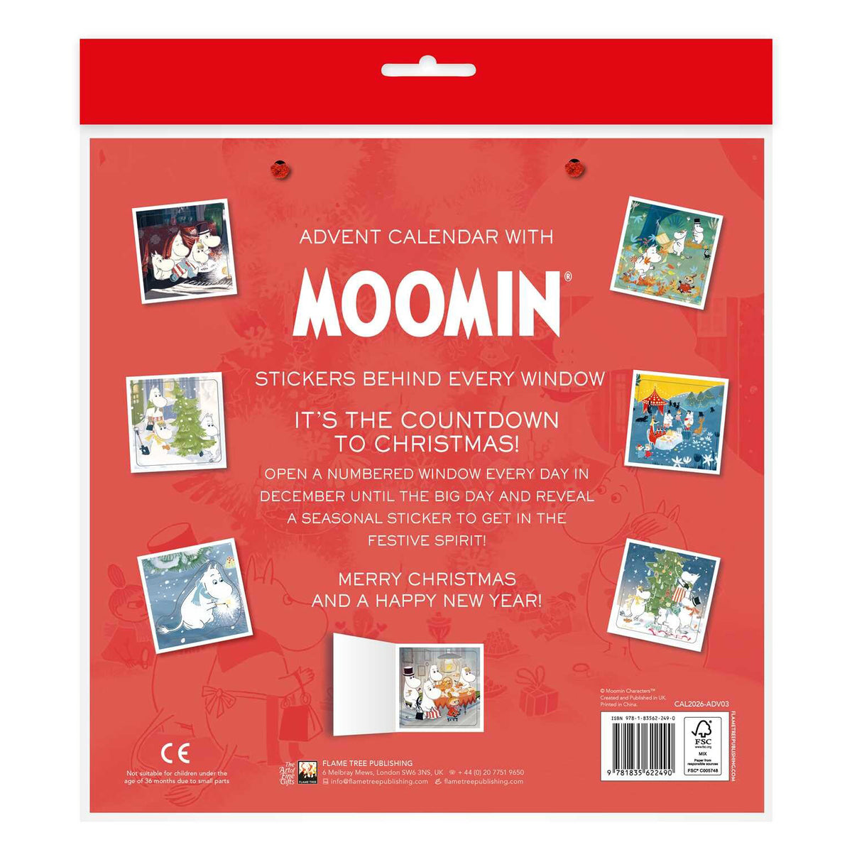Moomin Christmas Comes to Moominvalley Sticker Advent Calendar