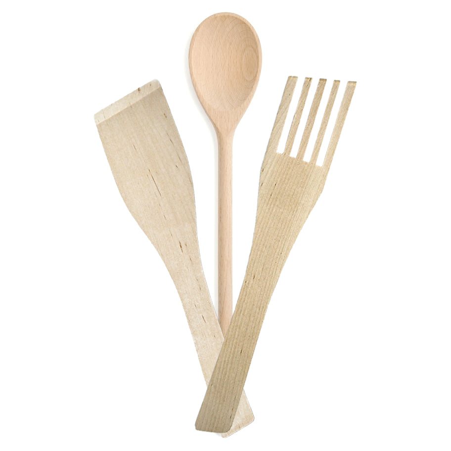 Birch Mixing Utensils - Set of 3