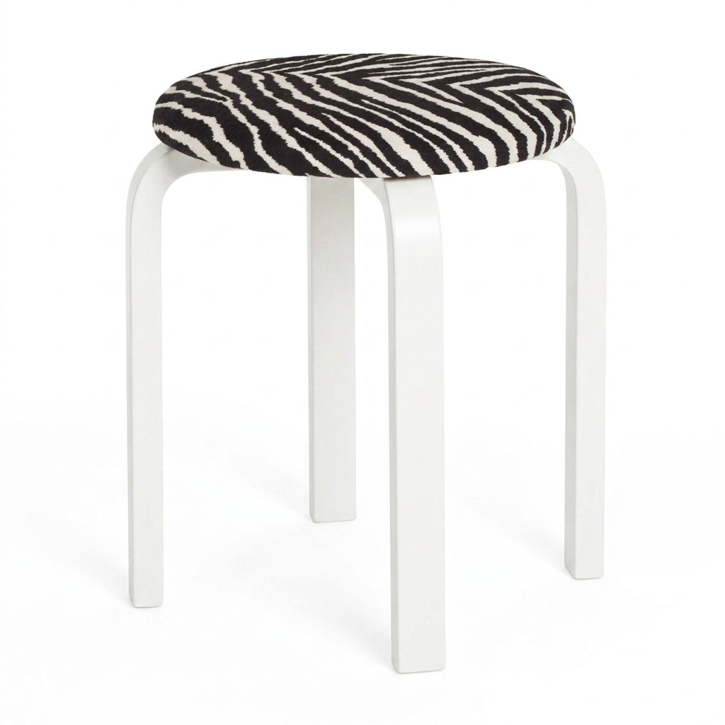 Artek Alvar Aalto E60 - Four Legged Stool - Upholstered Seat
