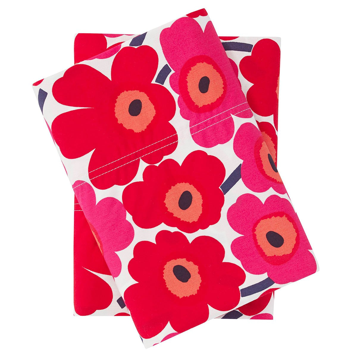 Marimekko Mini Unikko Red Standard Pillowcase Set