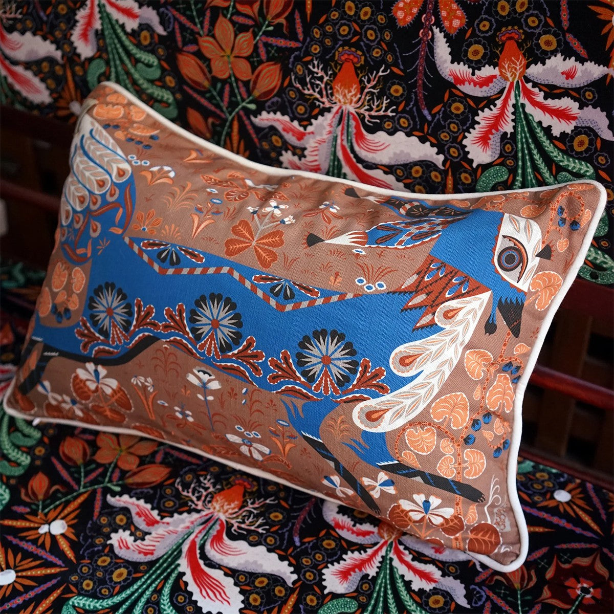 Klaus Haapaniemi Running Fox Brown Lounge Pillow