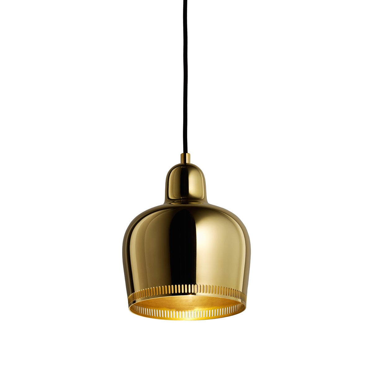 Artek Alvar Aalto A330S "Golden Bell Savoy" Ceiling Lamp - Uncoated Brass