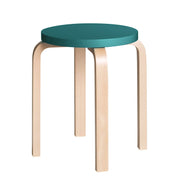 Artek Alvar Aalto Anniversary Stool E60 - Four Legged Stool - Petrol