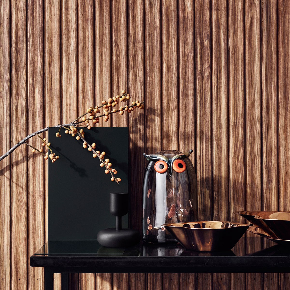 iittala Nappula Dark Grey Short Candle Holder