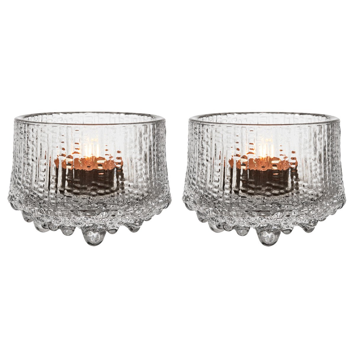 iittala Ultima Thule Clear Candle Holders - Set of 2