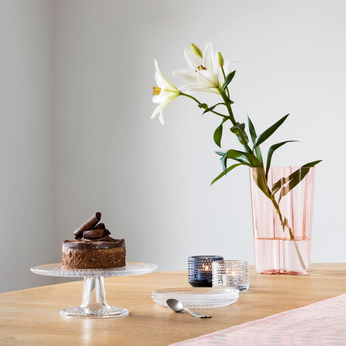 iittala Kastehelmi Clear Small Cake Stand