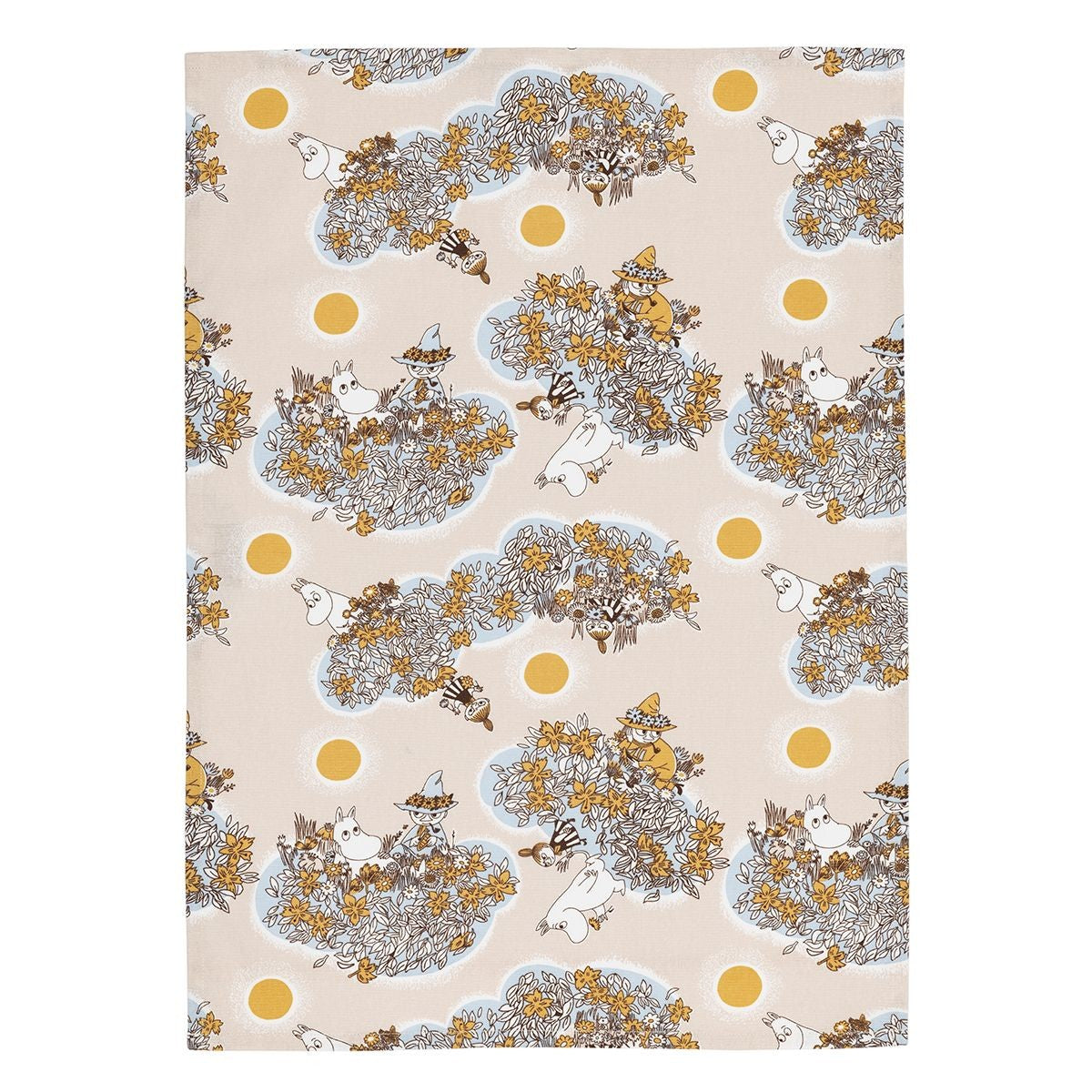 Arabia Moomin Friends Forever Beige Tea Towel - 80th Anniversary