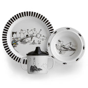 Moomin White / Black Children's Tableware Boxed Gift Set