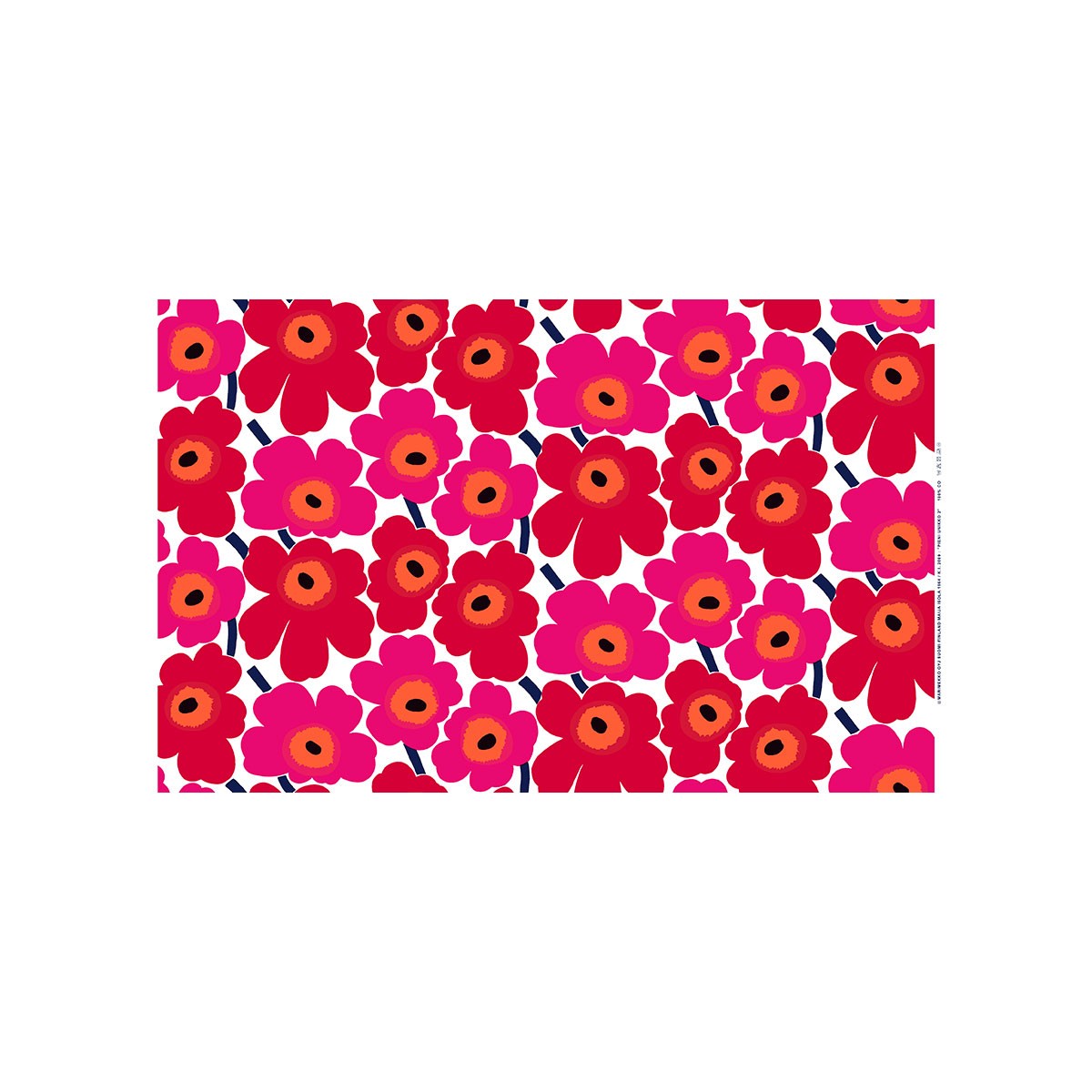 Marimekko Pieni Unikko Red Cotton Fabric